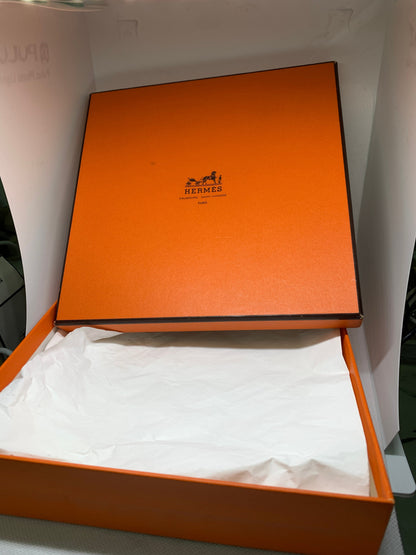 Hermés Gift bag, orange gift bag, wrapping, Paris Original French gift box, 7.5”x 7.5” x1.5" fashion belt box gift bag