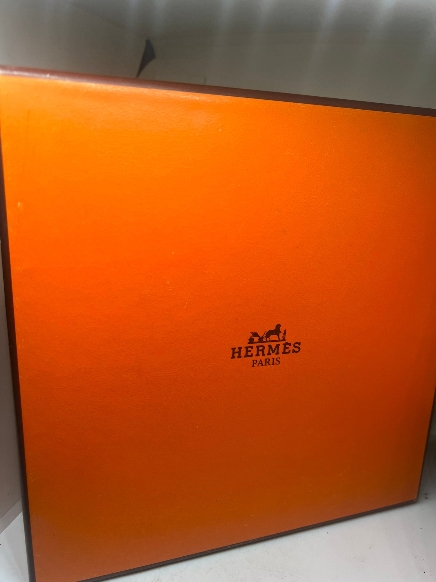HERMES Counter Empty Orange Box Gift Box (7.5”x7.5”x2.4”) Ref 58581