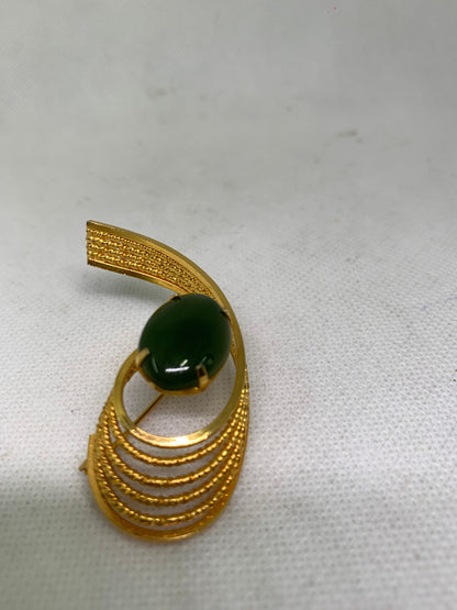 vintage tourmaline brooch orphan 5cm (B 19 21   Apr 22)