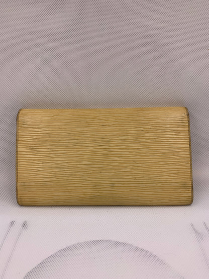 Louis Vuitton EPI LV Long Wallet light yellow 7.5" x 4" - APR