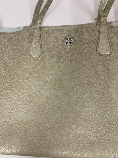 Tory Burch large tote bag in pebbled soft leather tote one shoulder  beige 50w x 29H cm(BBW 21 26 Apr 2022)