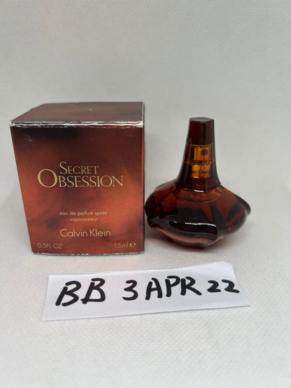 SECREt OBSESSIOn  eau de parfum spray vaporisateur Calvin Klein 0.5FL OZ 15mle BB 3 APR 22