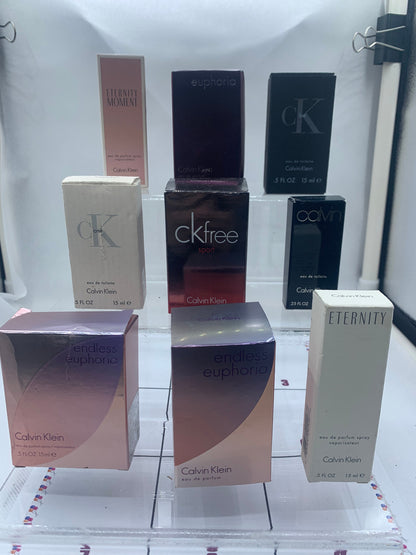 CK Calvin Klein miniatures Eternity euphoria EDT Eau de Toilette Endless CK Free 15ml - 7.5ml Parfum Perfume