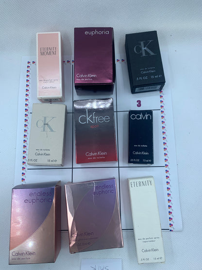 CK Calvin Klein miniatures Eternity euphoria EDT Eau de Toilette Endless CK Free 15ml - 7.5ml Parfum Perfume