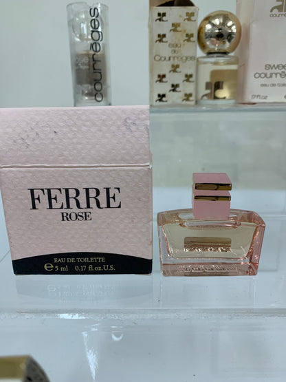 Miniature Gianfranco Ferre EDT Rose 5ml 0.17 oz Courreges Sweet Parfum Perfume