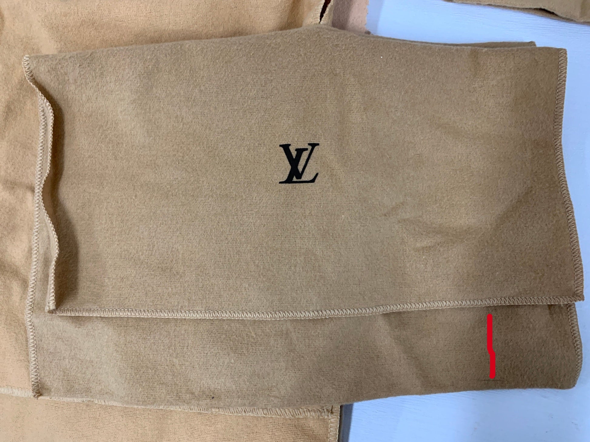 Louis Vuitton Beige Drawstring Dust Cover Bag Pouch
