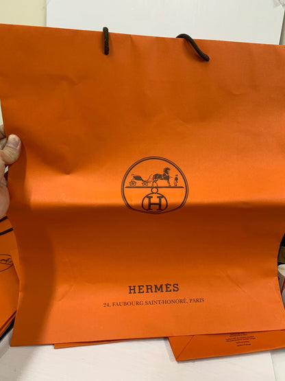 Hermés Gift bag, orange gift bag, wrapping, Original French scarf paper bag, belt paper bag gift bag tie paper bag