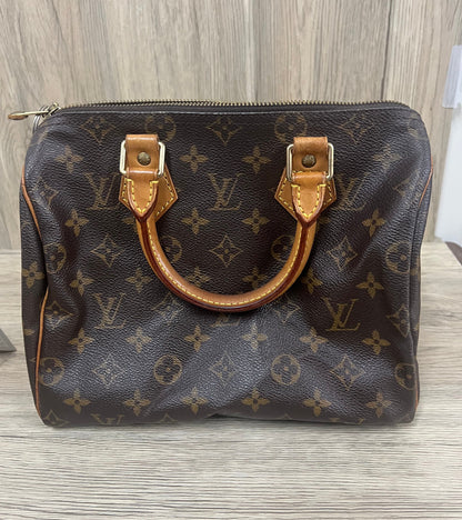 Louis Vuitton women’s fashion leather handbag speedy 25 bag LV  24w x 21H x24 x 16 cm (16 Jun 22 Bb Jun 22)