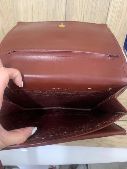 Vintage Cartier 波爾多紅色手拿包 22w x 17h x 36cm (BB10 22 年 6 月 3 日)