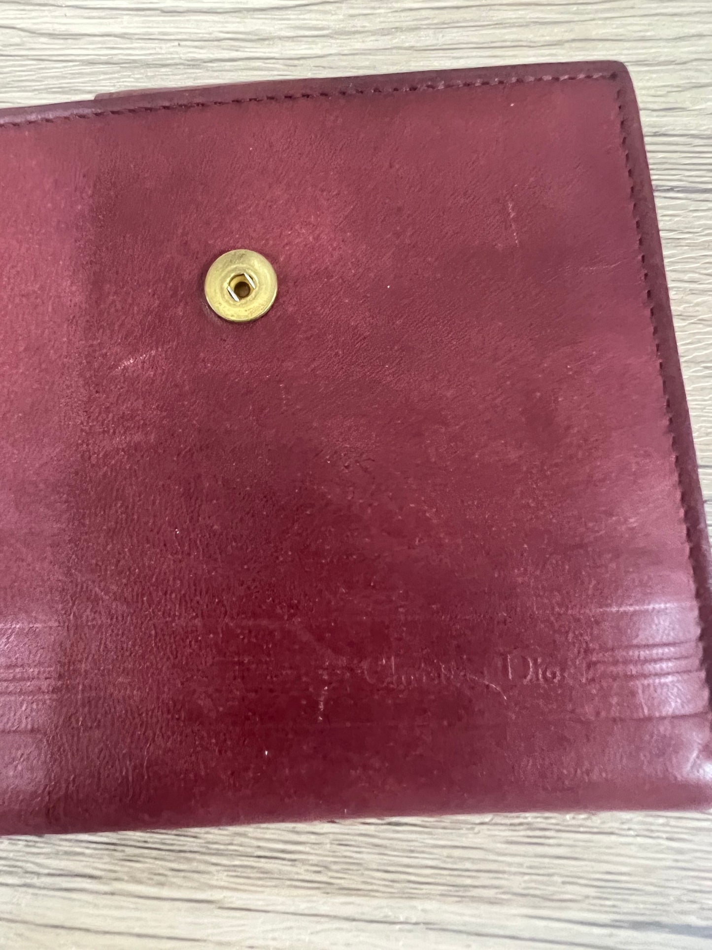 Vintage Christian  Dior red  wallet W10 x 11.5H x  21cm ( 13 Jun 22 - BBW 51)