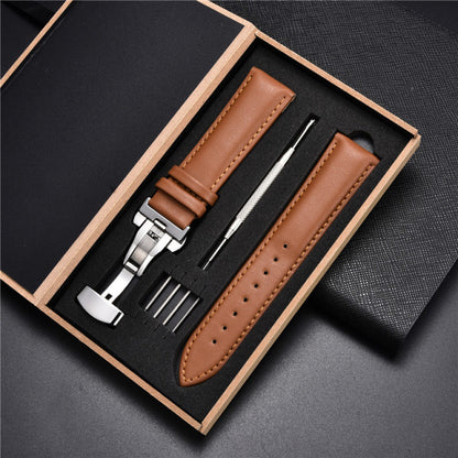 Leather Straps with Box for Samsung Galaxy Watch 4 40mm 44mm / 4 Classic 42mm 46mm Active 2 Band Replacement Watchband Bracelet