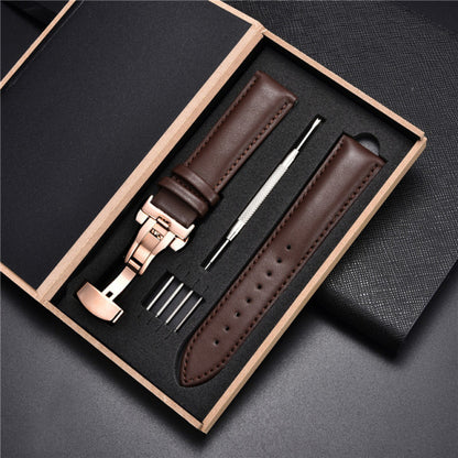 Leather Straps with Box for Samsung Galaxy Watch 4 40mm 44mm / 4 Classic 42mm 46mm Active 2 Band Replacement Watchband Bracelet