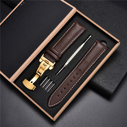 Leather Straps with Box for Samsung Galaxy Watch 4 40mm 44mm / 4 Classic 42mm 46mm Active 2 Band Replacement Watchband Bracelet