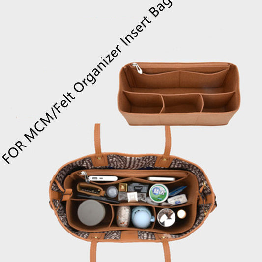 For ANYAS reversible tote Felt Insert Bag Makeup Handbag Organizer Travel Inner Purse Portable Cosmetic Bags Storage Tote 2022