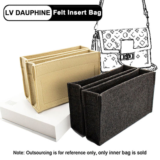 EverToner 適配 LV DAUPHINE 毛氈布包內襯旅行插袋收納包手提包雙層大容量化妝包塑形包