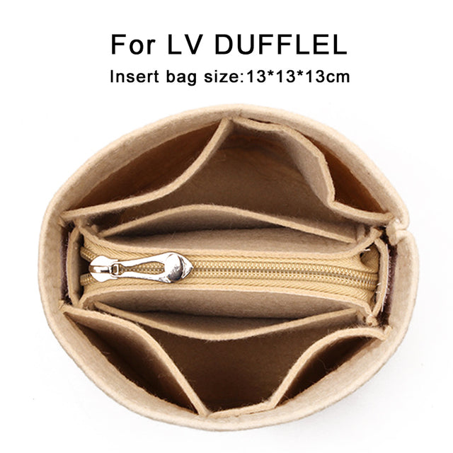 EverToner Women Felt Insert Bag for LV DUFFLEL Bag Makeup, Handbag Inner Portable Cosmetic bag Inside Bags